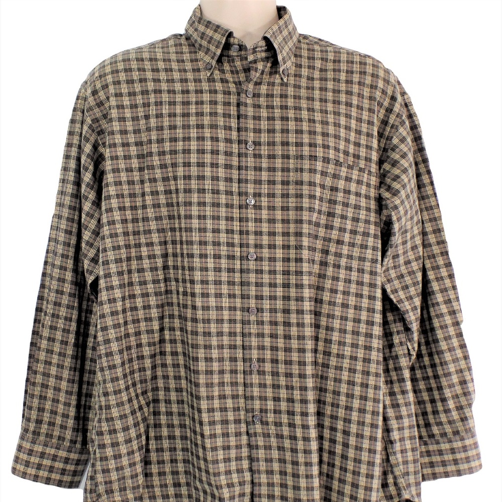 Orvis Long Sleeve Button Down Plaid Shirt Large